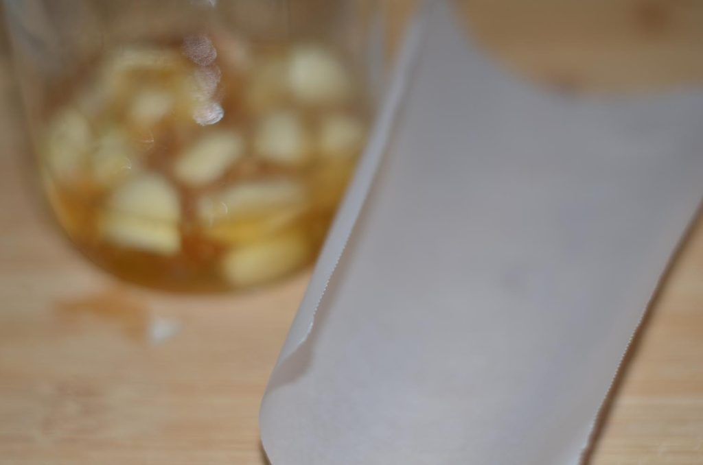 garlic honey and parchment paper